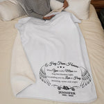 Love From Heaven - Memorial Personalized Custom Blanket - Sympathy Gift For Family Members