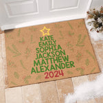 Custom Name Family Holiday Decor - Personalized Doormat