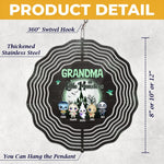 Grandma Of Mini Monsters - Family Personalized Custom Wind Spinner - Halloween Gift For Mom, Grandma