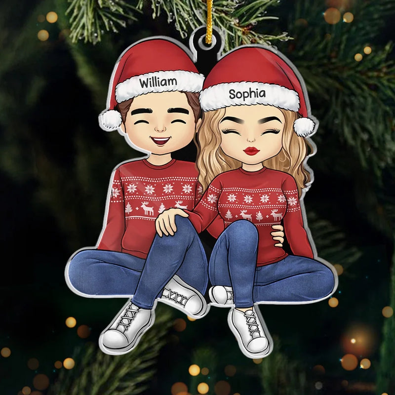 With You, Every Moment Is Special - Couple Personalized Custom Ornament - Acrylic Custom Shaped - Christmas Gift For Husband Wife, Anniversary