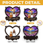 You & Me, A Bond That Can't Be Broken - Memorial Personalized Window Hanging Suncatcher - Sympathy Gift For Pet Owners, Pet Lovers