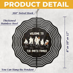 Welcome Foolish Mortals - Family Personalized Custom Wind Spinner - Halloween Gift For Family Members