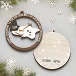 To The One Who Puts Up With All My Meltdowns - Bestie Personalized Custom Shaped 2 Layered Wood Christmas Ornament - Christmas Gift For Best Friends, BFF, Sisters