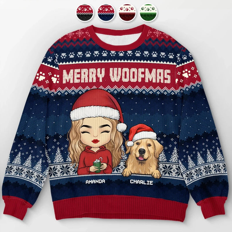 Wagging Tails All The Way To Christmas! - Dog & Cat Personalized Custom Ugly Sweatshirt - Unisex Wool Jumper - Christmas Gift For Pet Owners, Pet Lovers