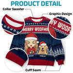 Wagging Tails All The Way To Christmas! - Dog & Cat Personalized Custom Ugly Sweatshirt - Unisex Wool Jumper - Christmas Gift For Pet Owners, Pet Lovers