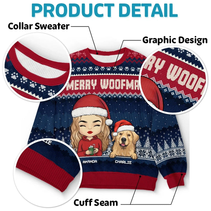 Wagging Tails All The Way To Christmas! - Dog & Cat Personalized Custom Ugly Sweatshirt - Unisex Wool Jumper - Christmas Gift For Pet Owners, Pet Lovers