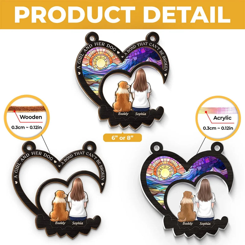 Much Loved Never Forgotten - Memorial Personalized Window Hanging Suncatcher - Sympathy Gift For Pet Owners, Pet Lovers