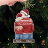 Together Is A Wonderful Place To Be - Couple Personalized Custom Ornament - Acrylic Custom Shaped - Christmas Gift For Husband Wife, Anniversary