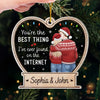 You're The Best Thing I've Ever Found - Couple Personalized Custom Ornament - Acrylic Custom Shaped - Christmas Gift For Husband Wife, Anniversary