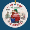 You Make Each Day Seem Like Christmas
 - Couple Personalized Custom Ornament - Ceramic Round Shaped - Christmas Gift For Husband Wife, Anniversary