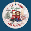 You Are The Sweetness In My Christmas Holiday - Couple Personalized Custom Ornament - Ceramic Round Shaped - Christmas Gift For Husband Wife, Anniversary