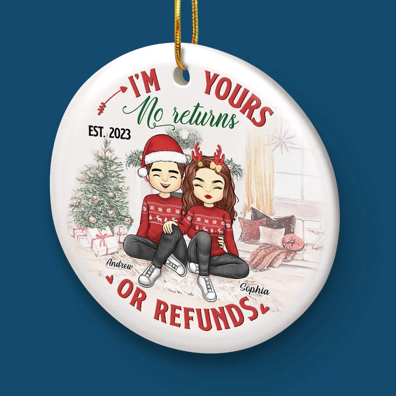 You Are The Sweetness In My Christmas Holiday - Couple Personalized Custom Ornament - Ceramic Round Shaped - Christmas Gift For Husband Wife, Anniversary
