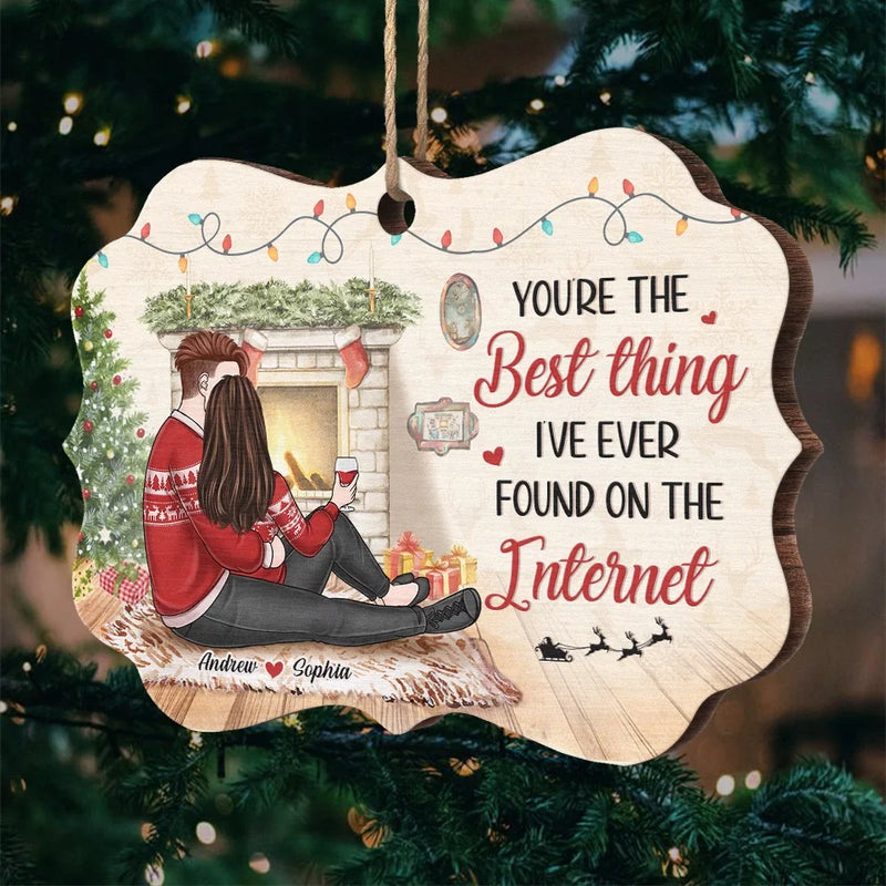 This Gift Captures The Spirit Of Togetherness And Love - Couple Personalized Custom Ornament - Wood Benelux Shaped - Christmas Gift For Husband Wife, Anniversary