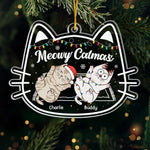Paws And Reflect On The Joy Of The Holiday Season - Cat Personalized Custom Ornament - Acrylic Custom Shaped - Christmas Gift For Pet Owners, Pet Lovers