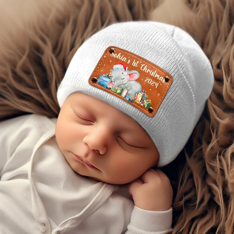 Our Little One Is The Greatest Gift We Could Ever Receive - Family Personalized Custom Baby Beanie Hat - Christmas Gift For Baby Kids, Newborn Baby