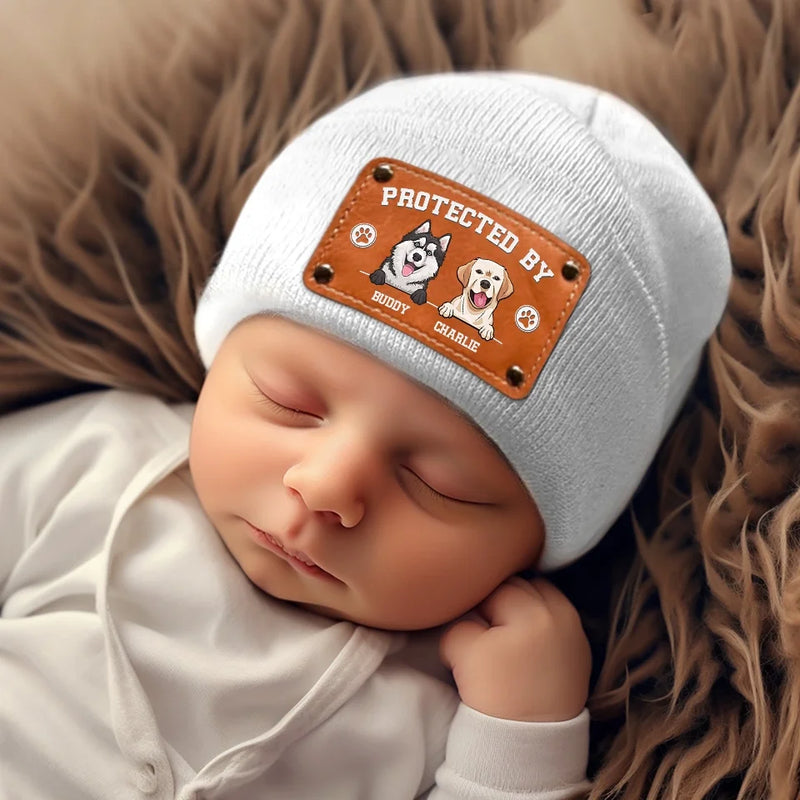 Happinеss Is A Warm Puppy - Dog & Cat Personalized Custom Baby Beanie Hat - Gift For Pet Owners, Pet Lovers