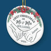 It's Beginning To Look A Lot Like Our First Christmas - Couple Personalized Custom 3D Inflated Effect Printed Ornament - Ceramic Round Shaped - Christmas Gift For Husband Wife, Anniversary, First Christmas