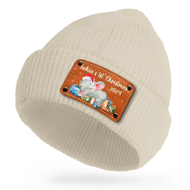 Our Little One Is The Greatest Gift We Could Ever Receive - Family Personalized Custom Baby Beanie Hat - Christmas Gift For Baby Kids, Newborn Baby