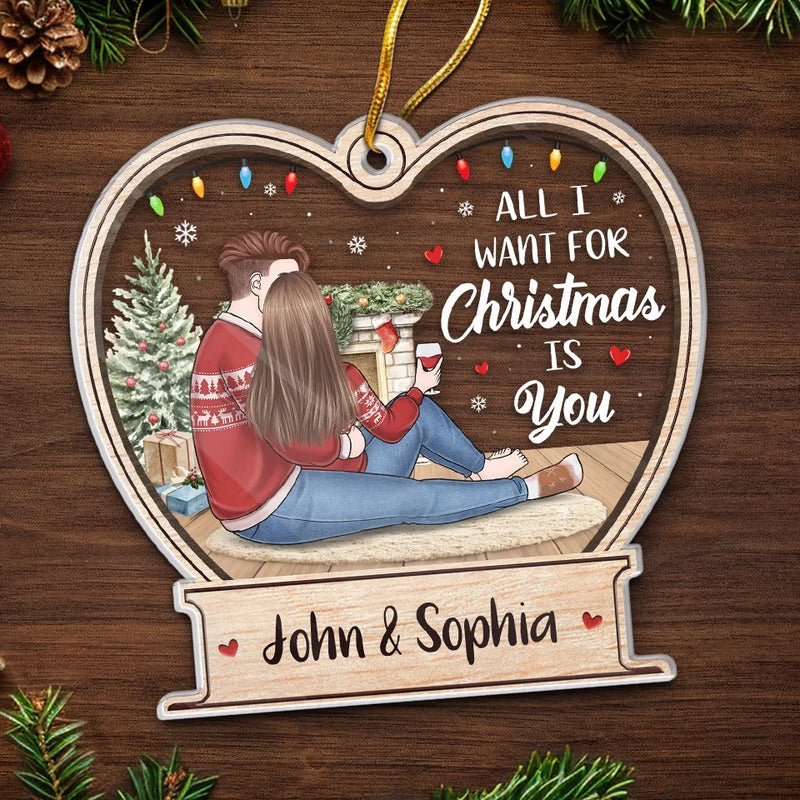 As Long As We Love, There Will Always Be Christmas - Couple Personalized Custom Ornament - Acrylic Custom Shaped - Christmas Gift For Husband Wife, Anniversary
