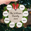 Family Is The Greatest Christmas Gift - Family Personalized Custom Ornament - Wood Custom Shaped - Christmas Gift For Family Members