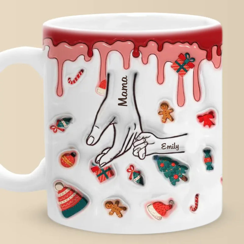 A Thoughtful Way To Brighten Her Mornings Each Day - Family Personalized Custom 3D Inflated Effect Printed Mug - Christmas Gift For Gift For Mom, Grandma