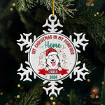 Custom Name Dog First Christmas Gifts - Personalized Metal Ornament