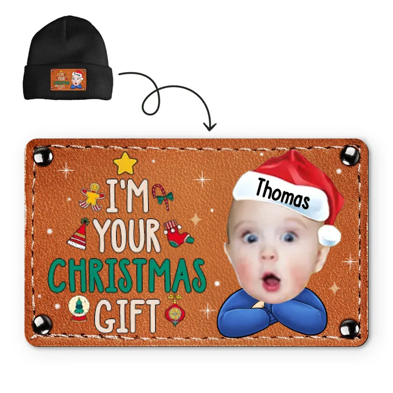 Custom Photo I'm Your Christmas Gift - Family Personalized Custom Baby Beanie Hat - Christmas Gift For Baby Kids, Newborn Baby