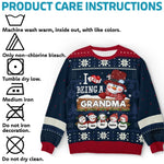 I Love Being A Grandma - Family Personalized Custom Ugly Sweatshirt - Unisex Wool Jumper - Christmas Gift For Grandma, Grandpa