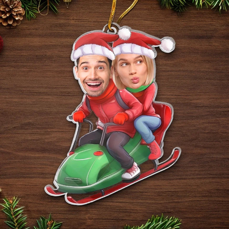 Custom Photo This Is The Best Christmas Ever - Couple Personalized Custom Ornament - Acrylic Custom Shaped - Christmas Gift For Husband Wife, Anniversary