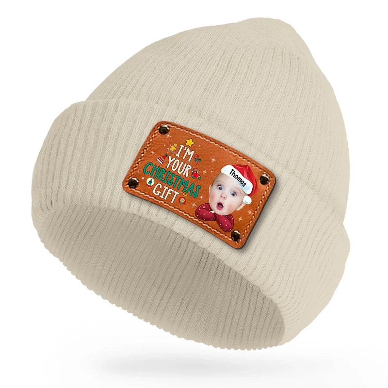 Custom Photo I'm Your Christmas Gift - Family Personalized Custom Baby Beanie Hat - Christmas Gift For Baby Kids, Newborn Baby