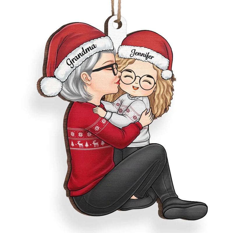 For It Is In Giving That We Receive - Family Personalized Custom Ornament - Wood Custom Shaped - Christmas Gift For Grandma