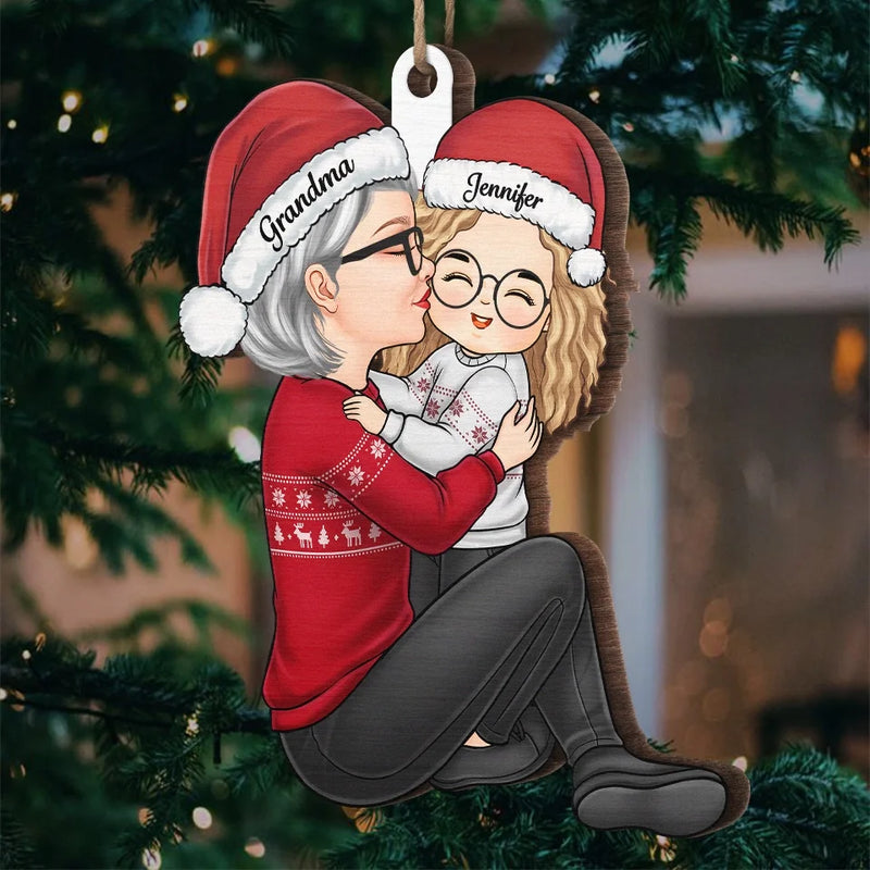 For It Is In Giving That We Receive - Family Personalized Custom Ornament - Wood Custom Shaped - Christmas Gift For Grandma