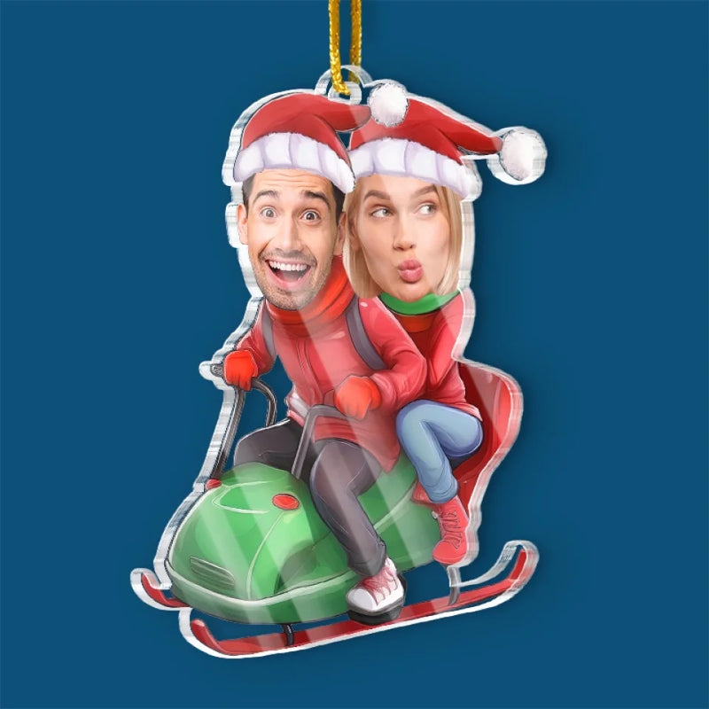 Custom Photo This Is The Best Christmas Ever - Couple Personalized Custom Ornament - Acrylic Custom Shaped - Christmas Gift For Husband Wife, Anniversary