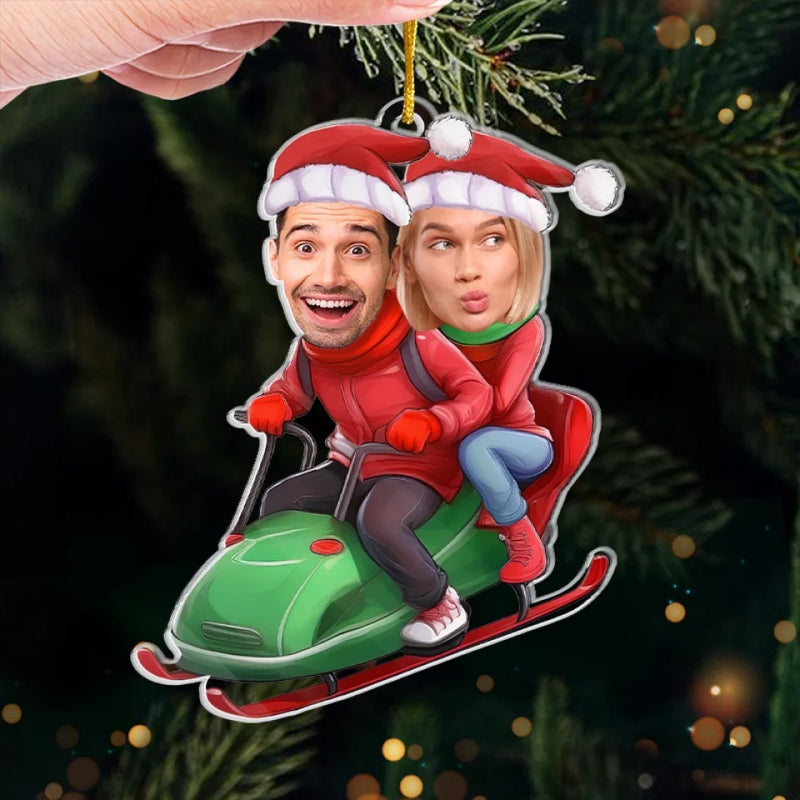 Custom Photo This Is The Best Christmas Ever - Couple Personalized Custom Ornament - Acrylic Custom Shaped - Christmas Gift For Husband Wife, Anniversary