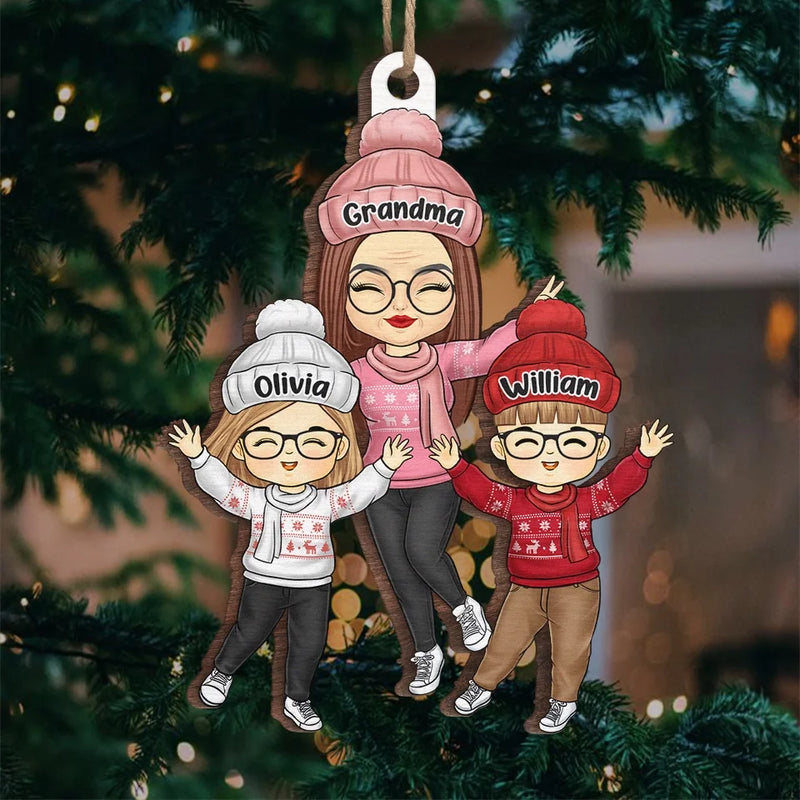 Christmas Magic Is Found In Family Togetherness - Family Personalized Custom Ornament - Wood Custom Shaped - Christmas Gift For Grandma, Grandpa