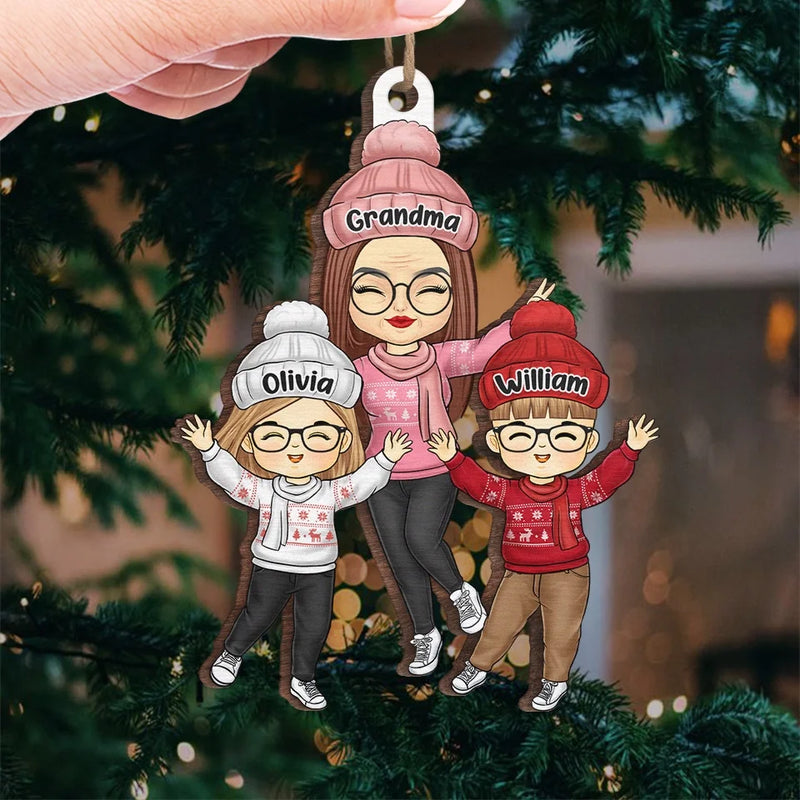 Christmas Magic Is Found In Family Togetherness - Family Personalized Custom Ornament - Wood Custom Shaped - Christmas Gift For Grandma, Grandpa