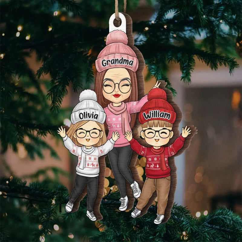 Christmas Magic Is Found In Family Togetherness - Family Personalized Custom Ornament - Wood Custom Shaped - Christmas Gift For Grandma, Grandpa