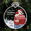First Christmas, Forever Memories - Couple Personalized Custom Ornament - Acrylic Custom Shaped - Christmas Gift For Husband Wife, Anniversary, First Christmas