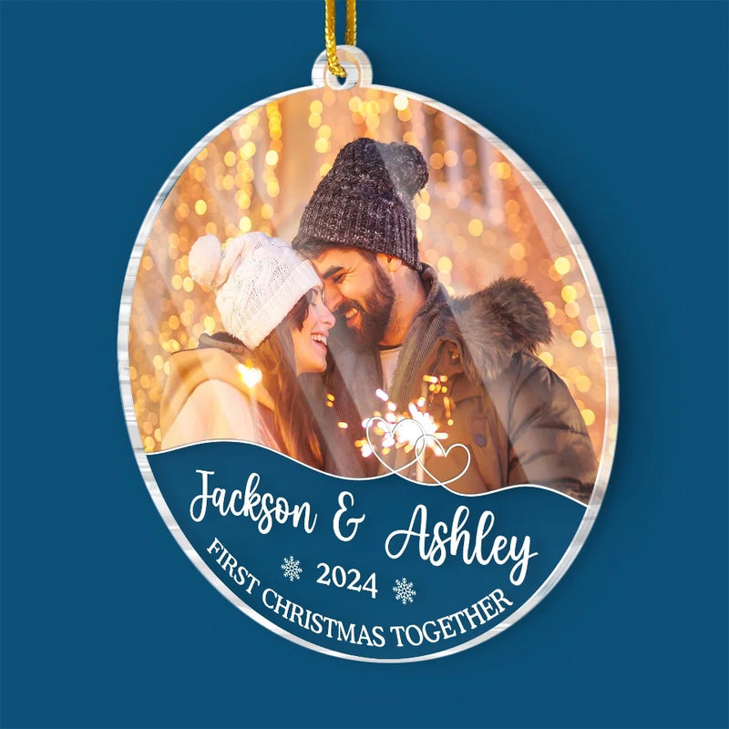 Custom Photo My Love For You Is Evergreen - Couple Personalized Custom Ornament - Acrylic Custom Shaped - Christmas Gift For Husband Wife, Anniversary, First Christmas
