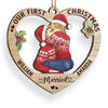 First Christmas Together, Forever In Love - Couple Personalized Custom Ornament - Wood Custom Shaped - Christmas Gift For Husband Wife, Anniversary, First Christmas