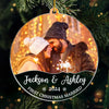 Custom Photo My Love For You Is Evergreen - Couple Personalized Custom Ornament - Acrylic Custom Shaped - Christmas Gift For Husband Wife, Anniversary, First Christmas