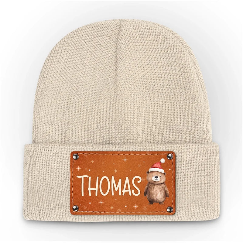 Our Pride And Christmas Joy - Family Personalized Custom Baby Beanie Hat - Christmas Gift For Baby Kids, Newborn Baby