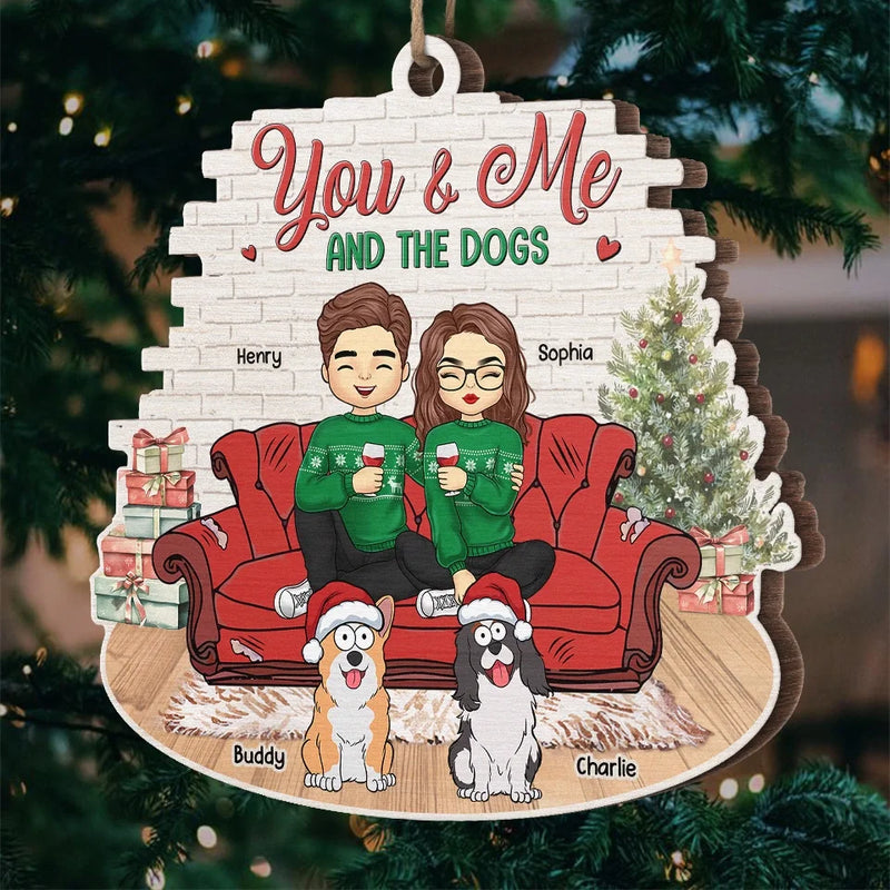 We Need A Cold Nose And A Warm Heart This Christmas - Couple Personalized Custom Ornament - Wood Custom Shaped - Christmas Gift For Husband Wife, Anniversary, Pet Owners, Pet Lovers