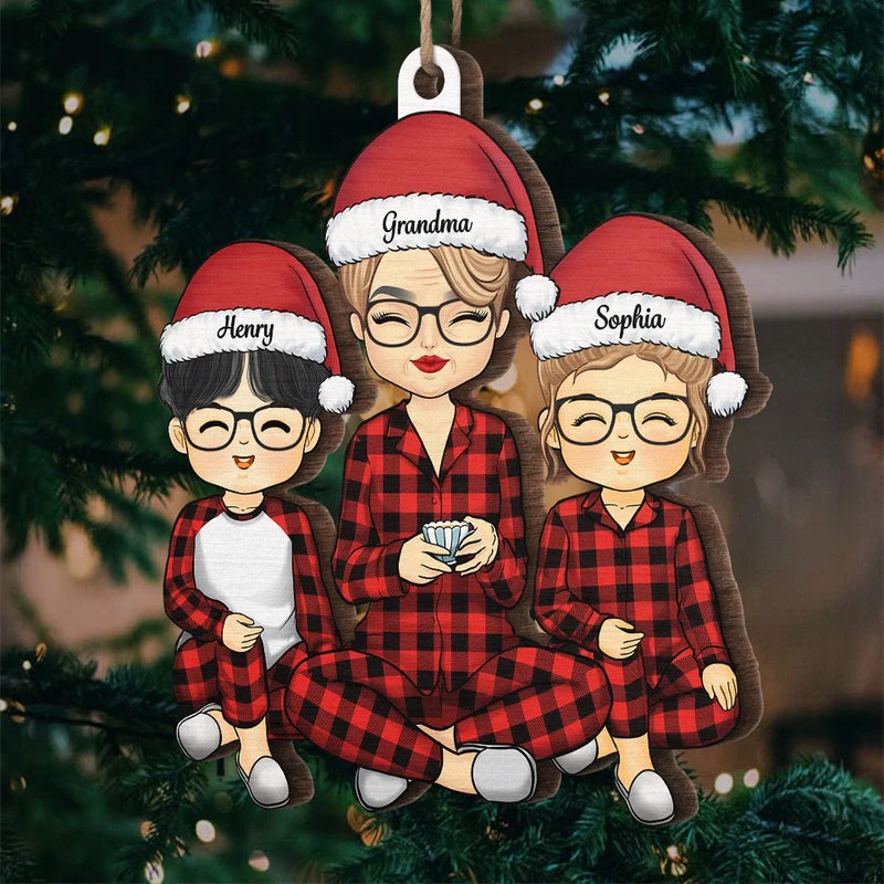Love And Laughter Fill Our Home This Christmas - Family Personalized Custom Ornament - Wood Custom Shaped - Christmas Gift For Grandma