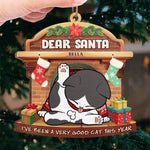 Custom Name Christmas Cat Gifts for Cat Lovers - Personalized Ornament