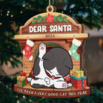Custom Name Christmas Cat Gifts for Cat Lovers - Personalized Ornament