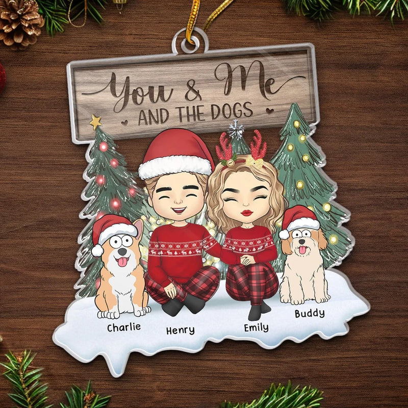 Paws And Love Fill Our Home - Dog & Cat Personalized Custom Ornament - Acrylic Custom Shaped - Christmas Christmas Gift For Husband Wife, Anniversary, Pet Owners, Pet Lovers