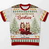 Life Is Better With Besties - Bestie Personalized Custom All Over Print Adult Short Sleeve Sweater - Christmas Gift For Best Friends, BFF, Sisters