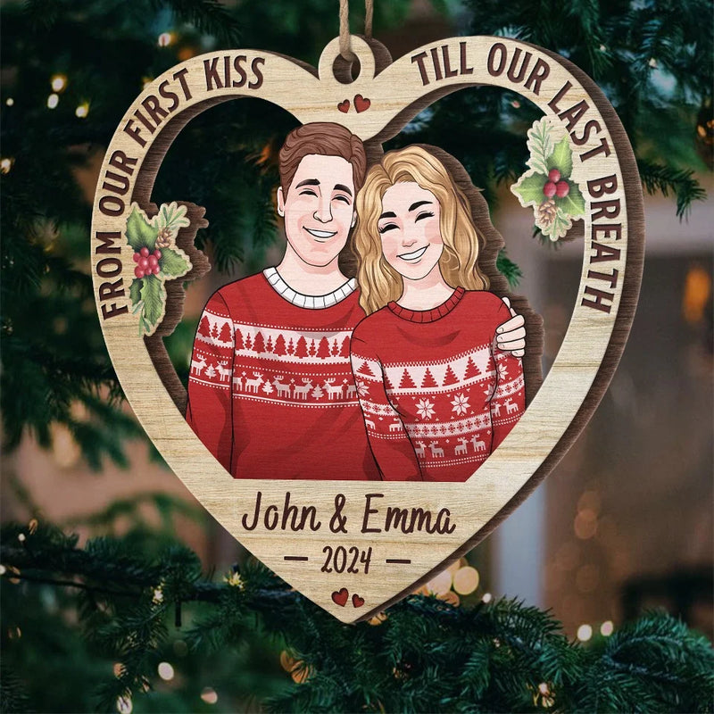 You Make Every Day Feel Like Christmas - Couple Personalized Custom Ornament - Wood Custom Shaped - Christmas Gift For Husband Wife, Anniversary