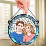 Custom Name Couple Love Gifts - Personalized Suncatcher Ornament